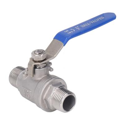Vanne à bille Mâle-Mâle 12in DN15 1000 WOG Acier Inoxydable 304 Eau Huile Gaz Vanne à bille