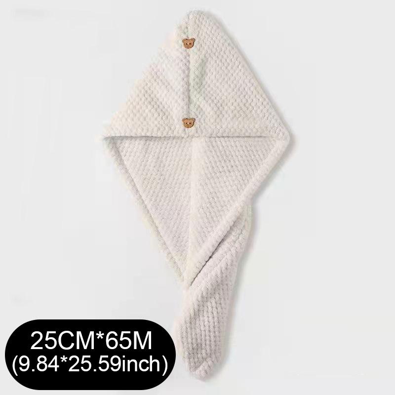 Double-layer Women'S Quick-Dry Microfiber - Hair Drying Sports Towel Soft Face Wet Solid Super Absorption Turban Dry Hair Cap