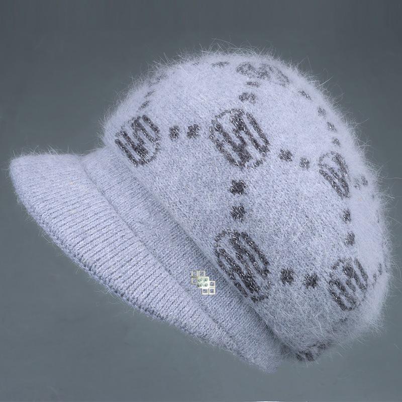 Women's Autumn & Winter Wool Knit Beret and Scarf Set - Warm, Versatile, Thickened for Middle-Aged & Elderly