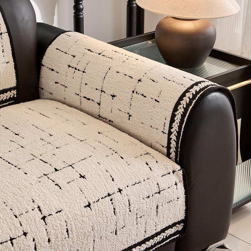 New Sofa Cushion Fixed Non-Slip Four-Season Universal Sofa Cover Cloth Straight Row One-Piece Advanced Seat Cushion