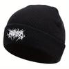 Autumn and Winter Warm Embroidered Knitted Hat Trendy Hip Hop Street Beanies Outdoor Warmth