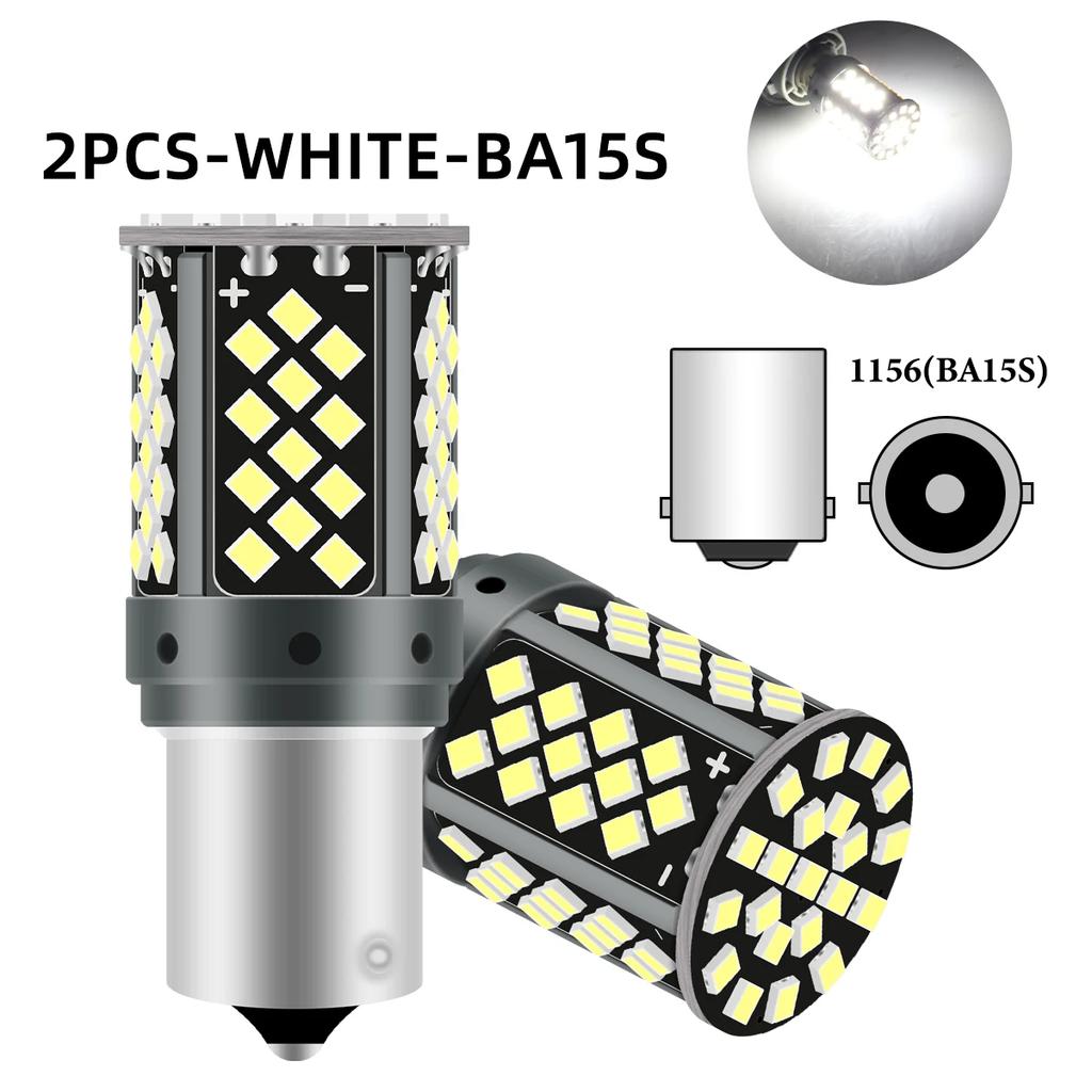 2pcs 1156 BA15S 1157  T20 7440 W21W 7443 W21/5W 2025chip 81smd  LED Car Tail Bulb Brake Reverse DRL Turn Signal Light 12V Canbus