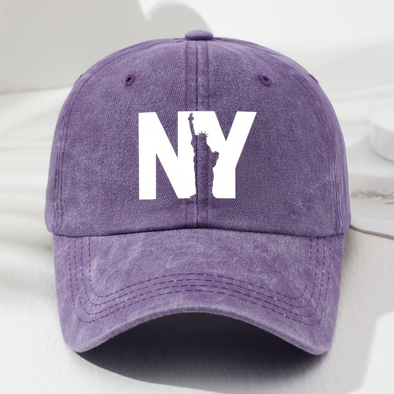 

Унисекс мягкая бейсболка с принтом NY Goddess, ретро регулируемая уличная шляпа, подходит для спорта, рыбалки и пеших прогулок Adjustable фиолетовый