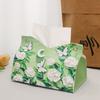 Oil Painting Style Flowers Tissue Box Creative Tabletop Napkin Box For Home Living Room