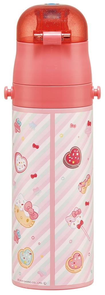 Butelka Sportowa Sanrio Hello Kitty Skater Water Direct Fancy Snacks Stalowa Dziecięca, 470ml, Do Picia, & Słodycze, Dziewczęca, Izolowana, Stalowa,