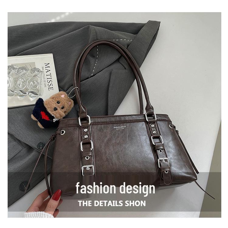 Retro Niche Underarm Tote: 2025 Autumn/Winter Korean Fashion, Versatile Large-Capacity Handbag