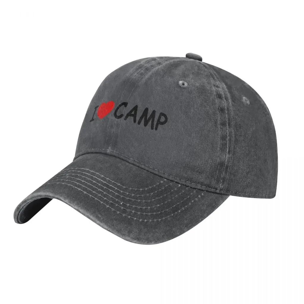 I Love Camp Baseball Cap Hat Unisex For The Sun Mountaineering Golf Hat Golf For Women Unisexs