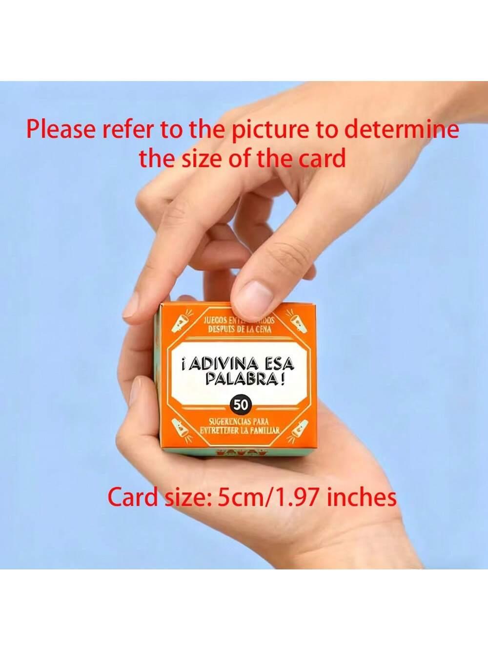 Испанские Мини-Карточки для Игры Назови Слово ! И Назови Мелодию! 50 шт. Карточная игра Семейное собрание Карточная игра