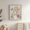 Poster Floral Letter "A" For Children Poster Floral Letter "A" For Children, 50X70 Cm, Without Frame, Premium Canvas On Stretcher