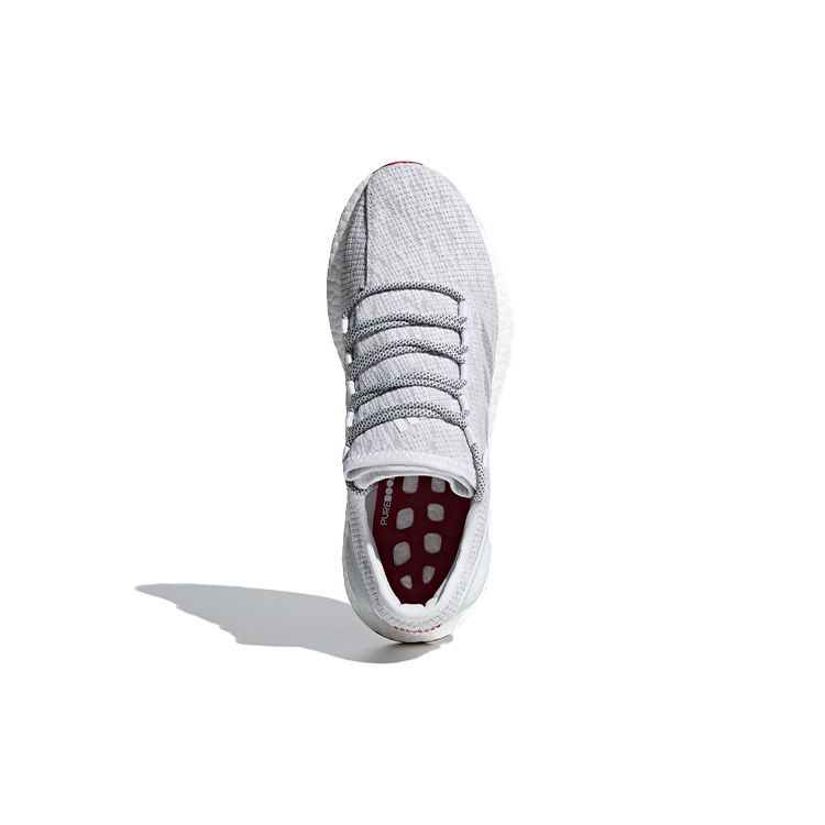 Adidas Pure Boost Ltd Lace-Up Fabric Lightweight Non-Slip Low-Top Running Shoes Unisex Running Shoes Gray White Red CM8333
