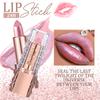 Fine Glitter Lipstick, Quicksand Gold Lipstick, Moisturizing Silky Mermaid Girl Pink, Long-lasting Waterproof, Grapefruit Orange