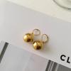 PANDANA High Color Retention Minimalist Round Ball Bead Earrings (Ouyang Nana Style)