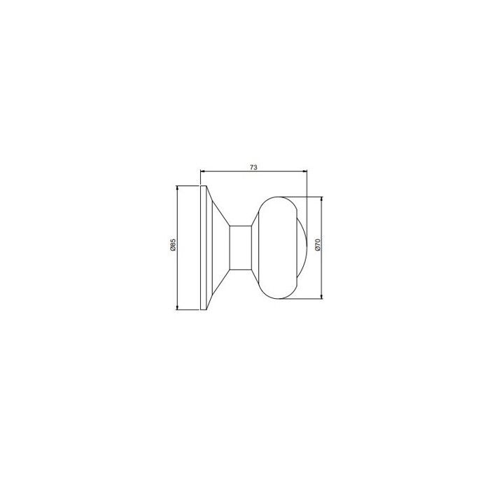 Emuca bouton de porte d'entrée, modèle fedora, ø70mm poignée pour porte d'entrée, acier inoxydable, nickel satiné