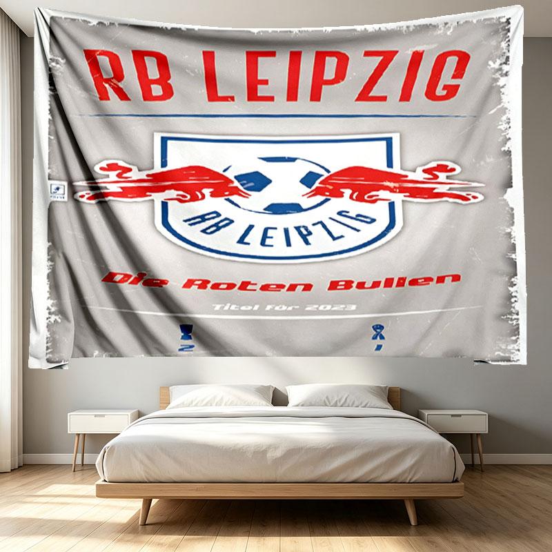 RB Leipzig Print Tapestry - Portable Wall Decor Cloth, for Home, Dorm, Travel, Bedroom, Living Room - Ideal Birthday Housewarming Gift
