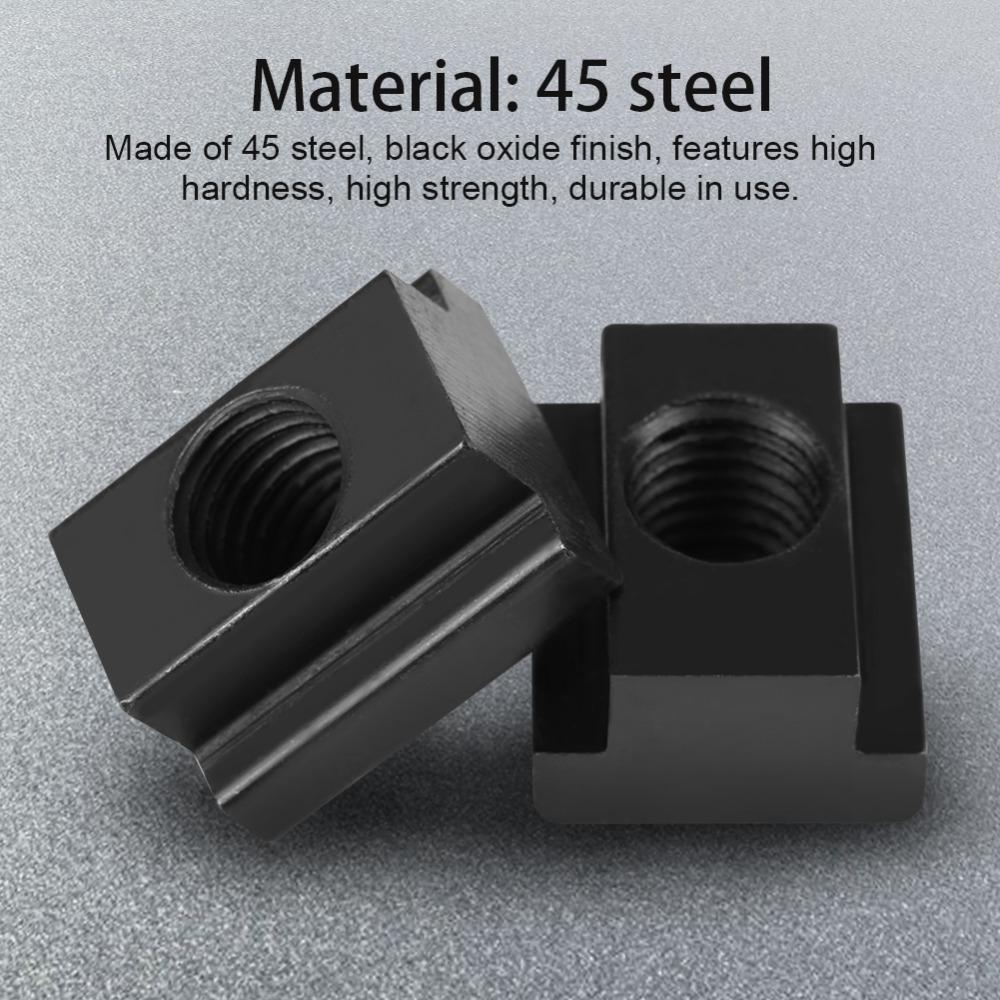 5pcs Black Oxide Finish T Slot Nuts Durable Machine Tool Nuts T Track Nut  Woodworking Jigs