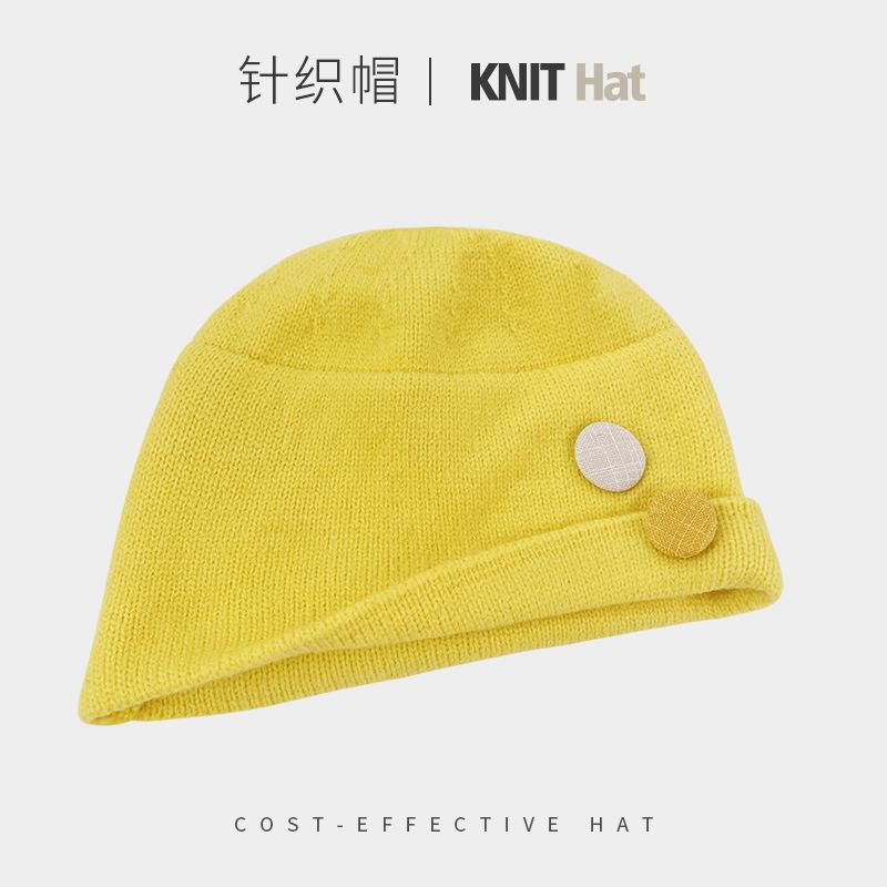 Warm Knitted Hat for Women, Small Face In Autumn and Winter, Versatile, Cold-proof Ear Protection Wool Hat, Fashionable Big Head Circumference Co