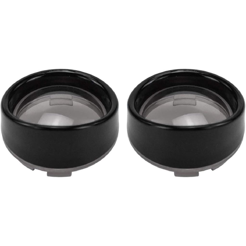 HDBUBALUS Smoked Turn Signals Lens Cover Visor Bezels Light Covers Indicators Lens Fit for Harley Touring FLHX Sportster Softail Dyna Gloss Black