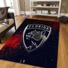 Florida Panthers2 Flannel Pattern Square Carpet,Area Rug,Carpet Rug for Living Room Bedroom Sofa Playroom Decor,Non-slip Floor Mat
