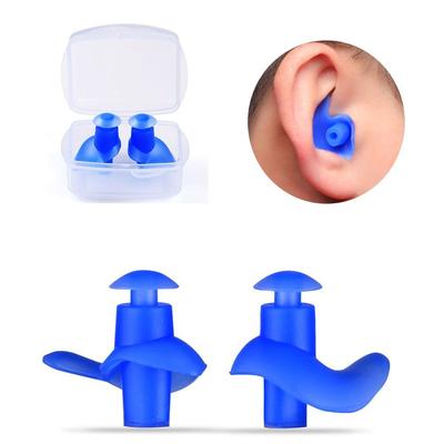 1Pair Useful Hypo-allergenic Silicone Spiral Waterproof Plug Swimming Ear Protection Diving Earplugs