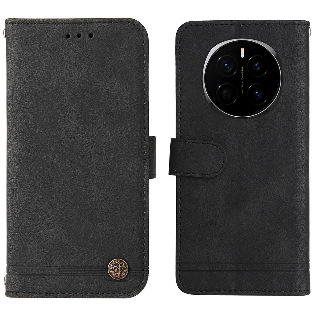 For Honor Magic7 5G Leather Wallet Cases Skin Touch Phone Cover Stand with Strap