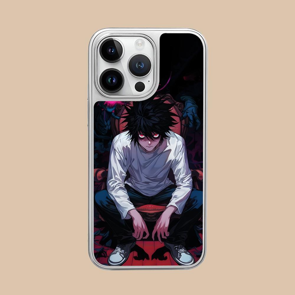 Death Note L Lawliet Mobile Phone Case for iPhone 17 16 15 14 13 12 11 Air Pro Max Plus Silver Plating Colorful Cover Pretty