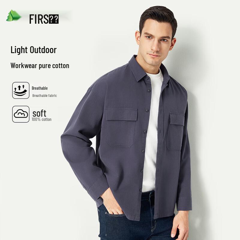 Shanshan Men s 100-Count Pure Cotton Long Sleeve Business Casual Shirt M