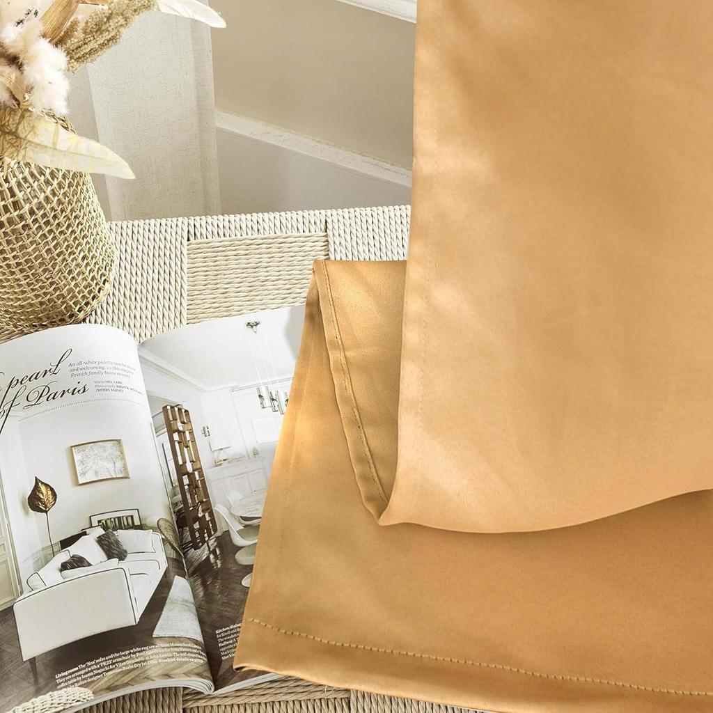 Polyester 100% Blackout Plain Long Door Curtains|100% Room Darkening| Blackout Long Door Curtains| 9 Feet |Set of 2| Plain Design