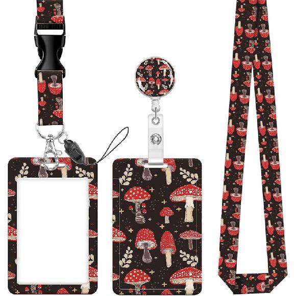 Badge Reels Retractable with Carabiner Reel Clip, ID Name Tag Work Badge Holder Belt Ferrule, Identity ID Badge Holder Cover Case for Office Work