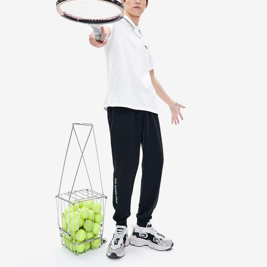 FILA Fusion Sports Leisure Knitted Short Sleeve Polo Shirt Men tops Standard-White T11M223101FWT