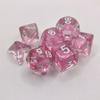 7-Die Transparent Digital Dice Set Acrylic Table Opaque Polyhedral Dices for DND Dice Tabletop Role-Playing Game Dice