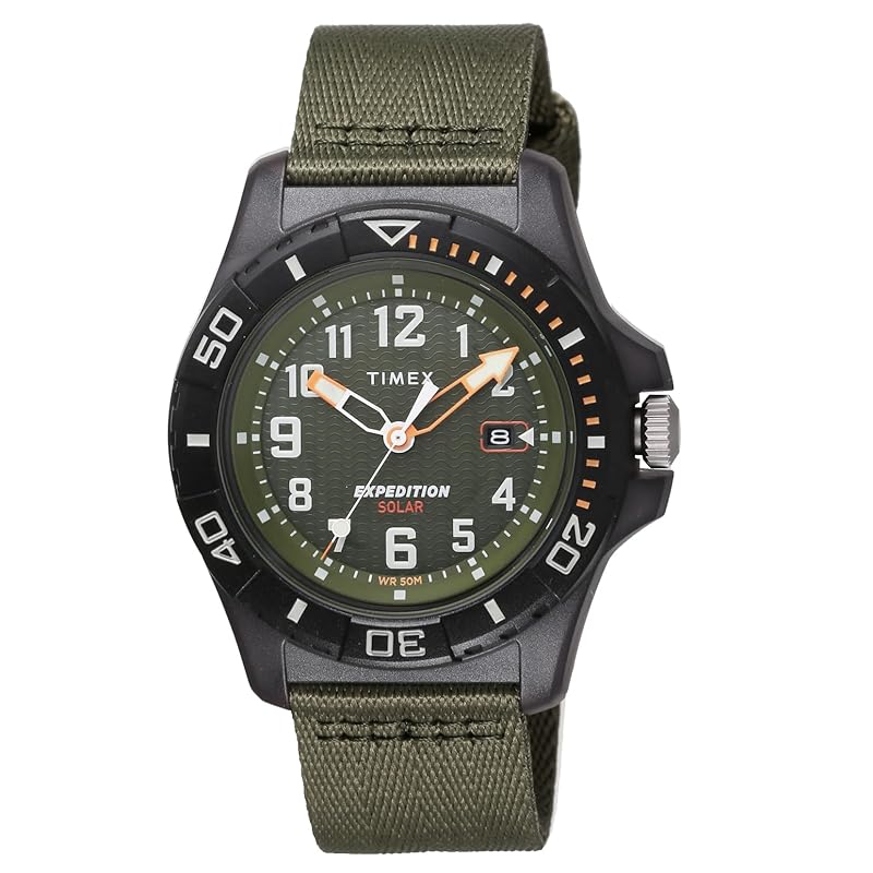 

[TIMEX] watch Expedition Free-dive Ocean expedition free dive ocean green dial ocean plastic mineral glass solar 5 ATM water resistant 44MM Watch