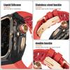 Prabangus modifikacijų rinkinys Apple watch Ultra 3/2/1 49mm Sportinis guminis dirželis+Dėklas Iwatch ultra 49mm Skaidrus Glacier dėklas Modifikavimo rinkinys