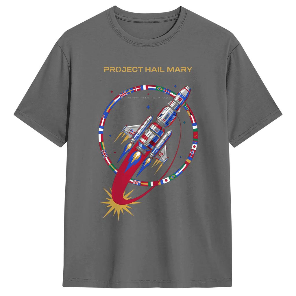 Project Hail Mary Movie Cotton T Shirt For Unisexs Summer Streetwear T Shirts Harajuku Tees Big Size Print Clothes