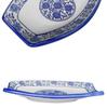Ceramic Broccoli Plate - Blue & White Porcelain Chinese Style Dish