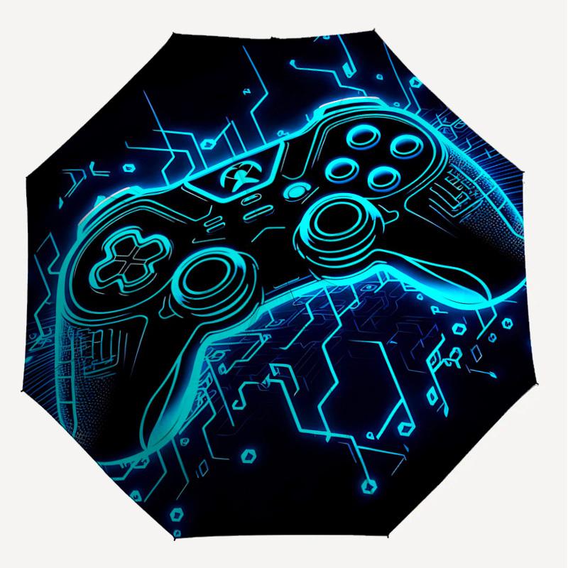 1PC Controller Gamepad Umbrella-8-Rib Reinforced, Automatic Open, Lightweight & Durable, Fashion Accessory for Outdoor, J0363