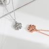 Detachable Double Layer Plum Blossom Shaped Pendant Necklace Original Design Gives Girlfriend Commemorative Simple Versatile Peach Blossom Necklace