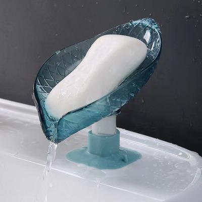 5Pcs Leaf Shape Soap Dish Bathroom Shower Suction Cup Soap Holder Household Soap Box