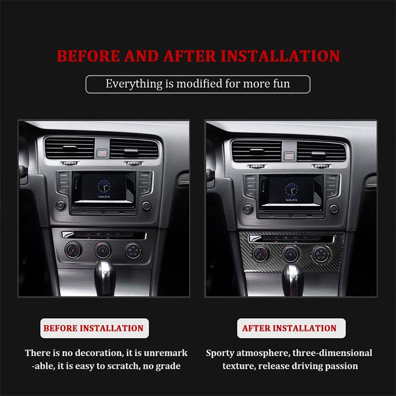 Painel de Controle de Ar Condicionado Botão Seletor Painel de Botões Adesivo de Moldura Para Volkswagen Golf 7 Mk7 Vii 2013-2019 Acessórios Automotivos