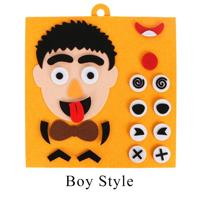 1Set 30CM Family Members Style Emotion Changing Felt Facial Expression Interaction Game Props Birthday Gifts Party Souvenir ZYF