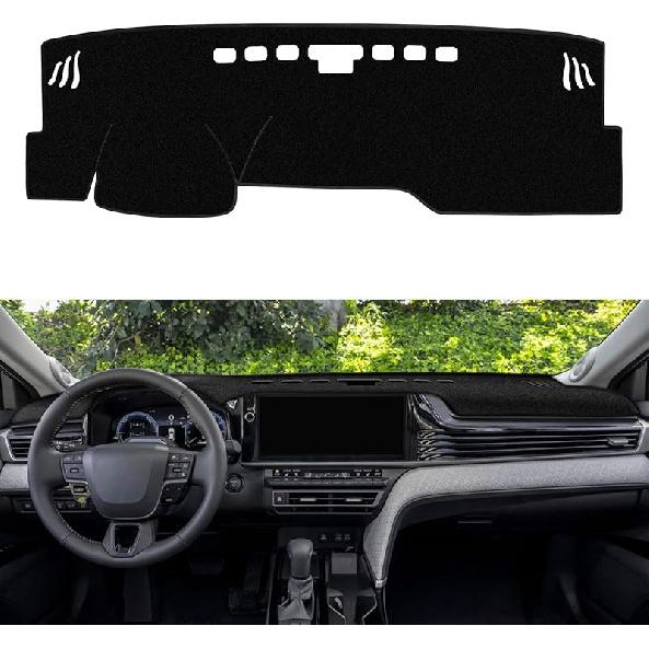 Dash Cover For Toyota Camry 2025 2026 Dashboard Cover Mat Sunshade No Glare UV Rays Protector Nonslip Pad Accessories (Black)