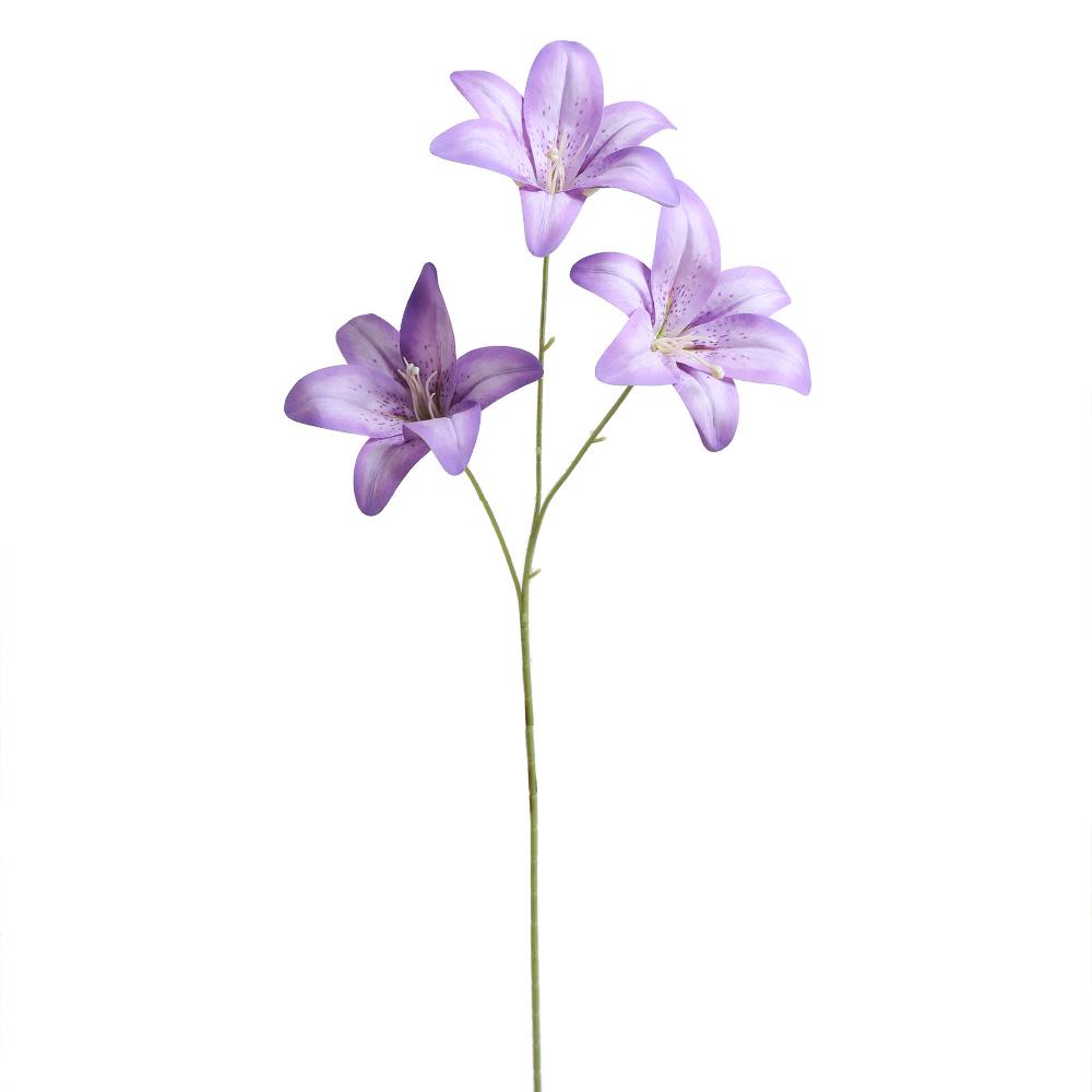 1Pcs Lily Artificial Flowers Bouquet Silk Fake Flower for Home Room Decor Garden Wedding Marriage Decoration Vase Party Supplies