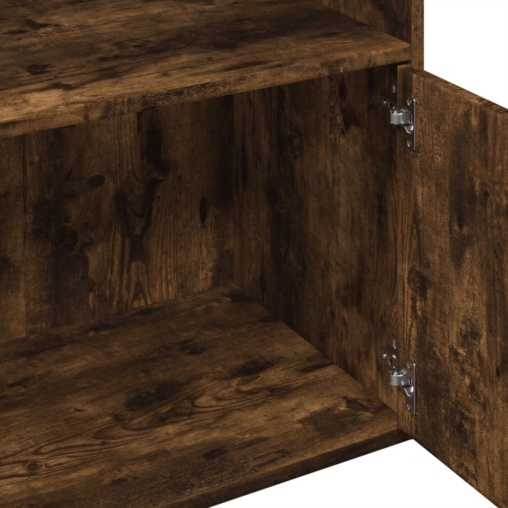 Bookshelf Smoked Oak 100x36x189 cm Engineered Wood