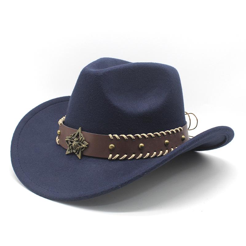 Ethnic Topper Hat Western Cowboy Hat Jazz Hat Felt Hat Wool Hat Men And Women