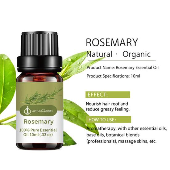 10ML Rosemary Essential Oil Moisturizing Rosemary Single Massage Oil for Beauty
