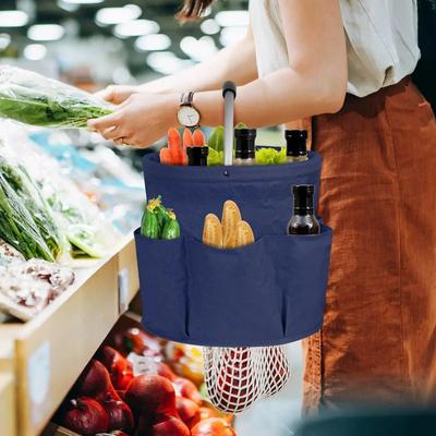 1pcLarge Capacity Storage Bag with Foldable Basket for Car Cleaning and Storage Picnic Bag with Handle Outdoor Cleaning Tool Bag