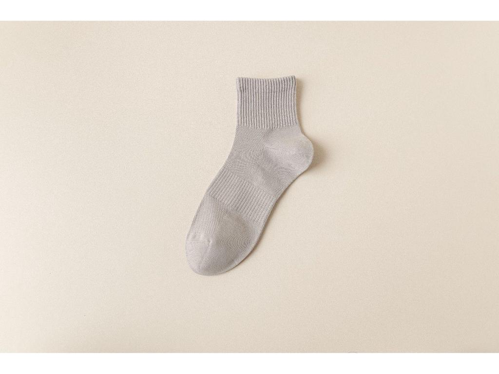 Men's Cotton Waist-Shaping Mesh Socks - Breathable, Sweat-Absorbent, Odor-Resistant, Short Tube, Boneless, for Spring & Autumn Sports