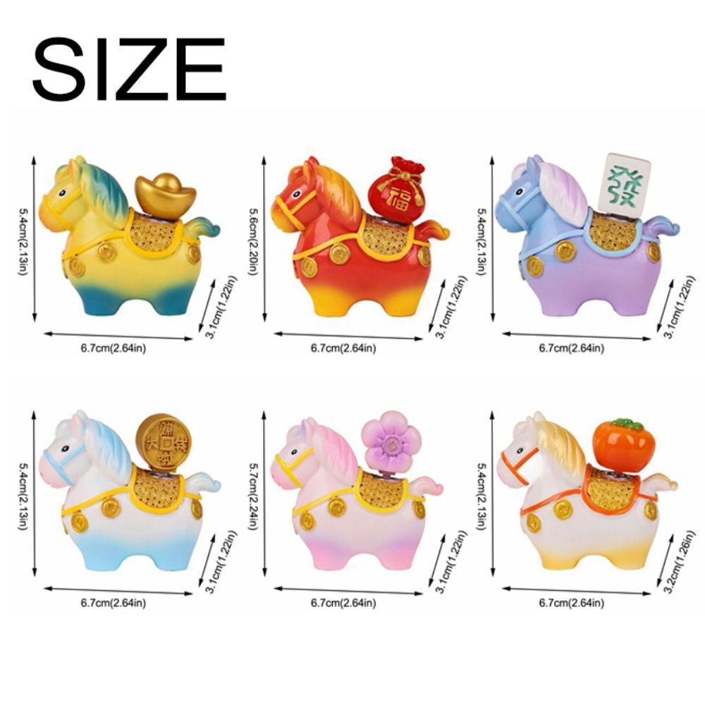 Handcrafted Zodiac Horse Ornaments Kawaii Zodiac Horse Figurines Chinese New Year