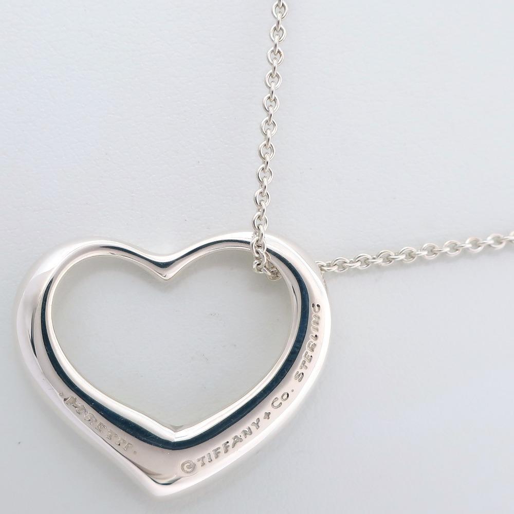 TIFFANY&Co. Open heart Necklace Elsa Peretti Silver925 8.6g Women Used