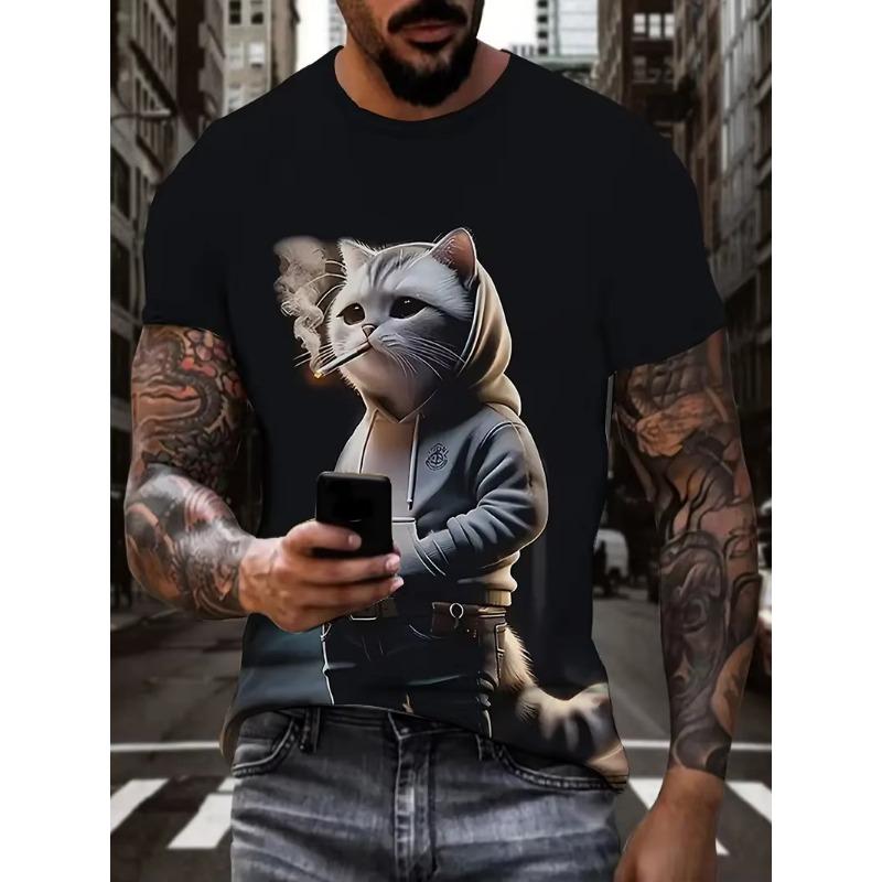 American Flag Graphic T-Shirt For Men Eagle Animal 3D Printed Tees Summer Casual Loose Short Sleeve T Shirts Street O-Neck Tops