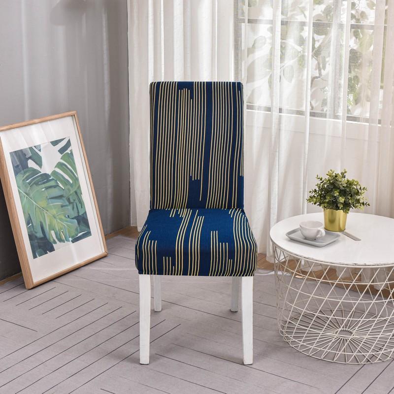 1PC Geometrischer elastischer Esszimmerstuhlbezug Stretch Sitzbezug Schonbezüge Stuhlhussen für Esszimmer Hochzeit Hotel Bankett Büro